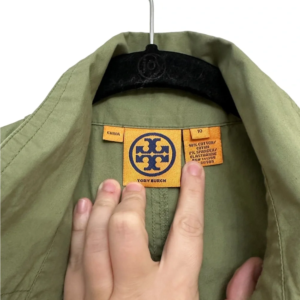 Tory Burch Olive Green Midi Dress - Picture 2 of 6
